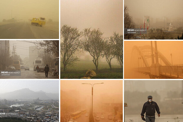 گرد و غبار و در مناطق غربی هرمزگان پدیده شاخص