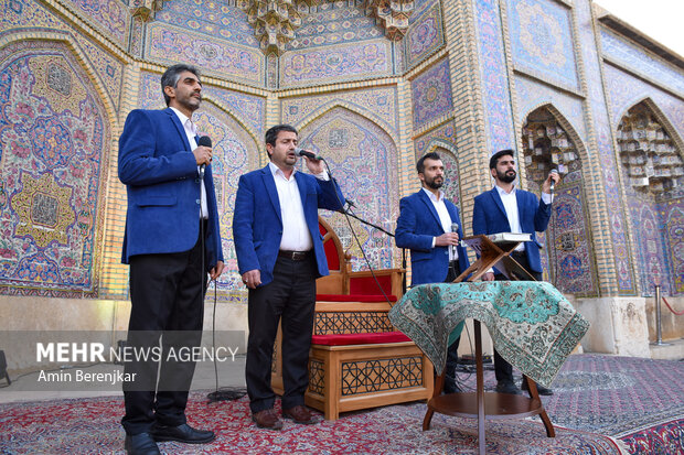 جشن مردمی سالروز ولادت امام حسن مجتبی(ع) کریم اهل بیت، در مسجد نصیر الملک شیراز