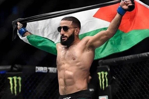UFC martial art fighter gives win to Palestinians