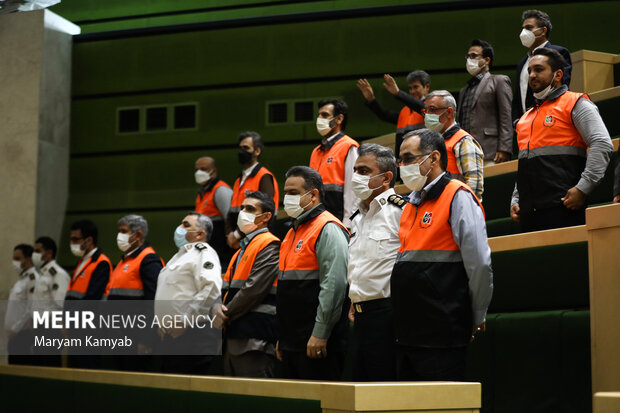 تعدادی از اعضای سازمان راهداری و حمل و نقل مهمان امروز جلسه علنی مجلس شورای اسلامی بودند