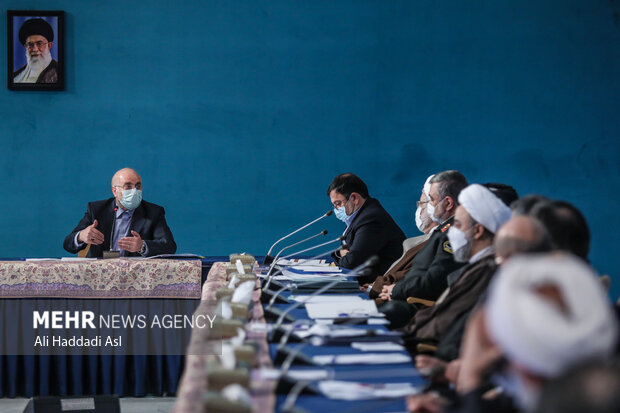 محمد باقر قالیباف رئیس مجلس شورای اسلامی در هشتادمین جلسه شورای عالی فضای مجازی کشور حضور دارد