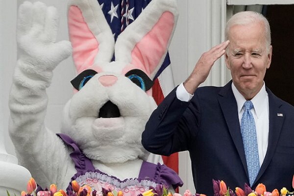 خرگوش کاخ سفید از گاف جدید «جو بایدن» جلوگیری کرد+ فیلم