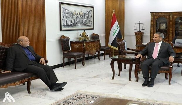 رئيس مجلس قضاء العراق يستقبل السفير الايراني