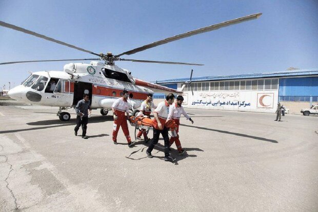 نجات جان کوهنورد سقوط کرده توسط تیم واکنش سریع هلال احمر کرمانشاه