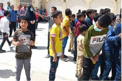 حضور چشمگیر کودکان مهریزی در راهپیمایی روز قدس