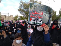 فریاد حمایت مردم فریدن در دفاع از ملت مظلوم فلسطین