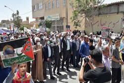 حضور مردم متدین بهاباد در راهپیمایی روز قدس