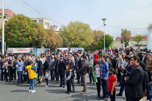 Tebriz'de Kudüs Günü yürüyüşü