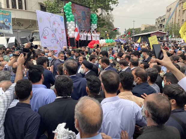 تہران میں عالمی یوم قدس کی مناسبت سے ریلی کا آغاز/ خيبر شکن اور عماد 3 میزائل کی رونمائی
