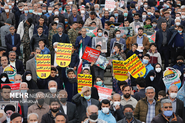 راهپیمایی روز قدس در همدان