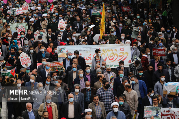 راهپیمایی روز قدس در همدان