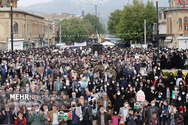 راهپیمایی روز قدس در همدان