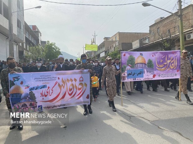 راهپیمایی روز جهانی قدس در شهر مرزی بانه