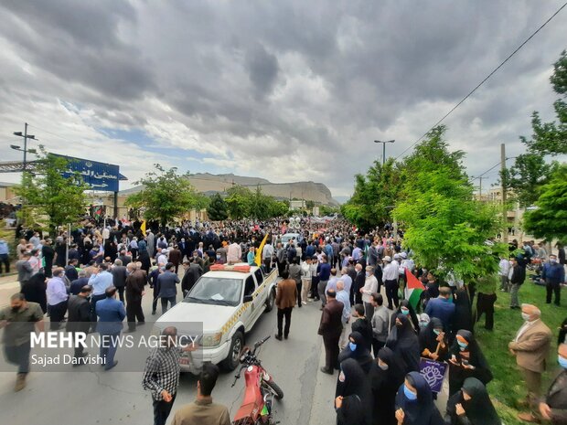 راهپیمایی روز جهانی قدس در مرکز لرستان