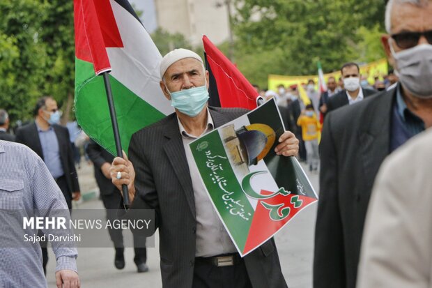 اهالی روستای «جلوگیر» پلدختر فریاد حمایت از قدس سر دادند