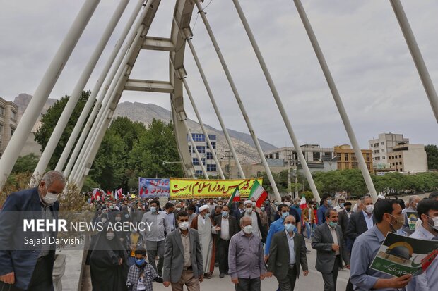 راهپیمایی روز جهانی قدس در مرکز لرستان