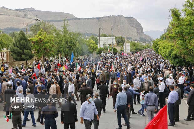 راهپیمایی روز جهانی قدس در مرکز لرستان