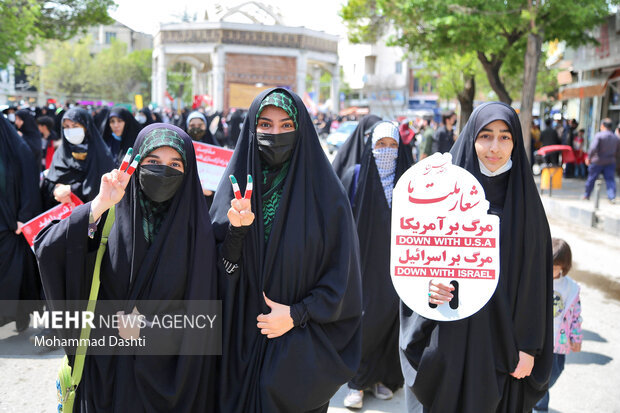 حماسه حضور مردم اردبیل در راهپیمایی روز قدس