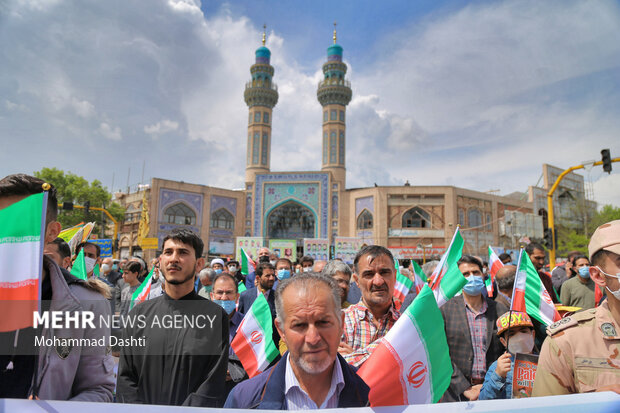 حماسه حضور مردم اردبیل در راهپیمایی روز قدس