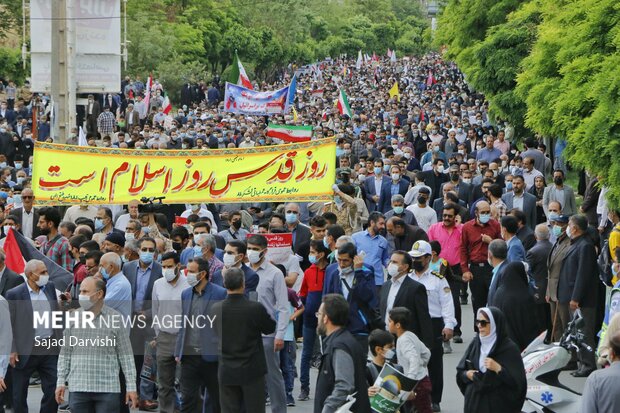 راهپیمایی روز جهانی قدس در مرکز لرستان