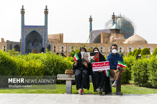 راهپیمایی روز جهانی قدس در میدان نقش جهان اصفهان