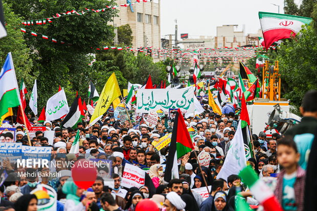 راهپیمایی روز قدس با حضور گسترده مردم انقلابی قم