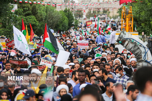 راهپیمایی روز قدس با حضور گسترده مردم انقلابی قم