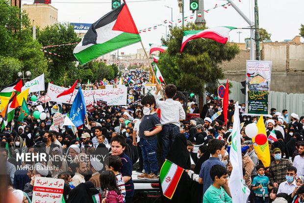 طنین فریاد «القدس النا» در قم 