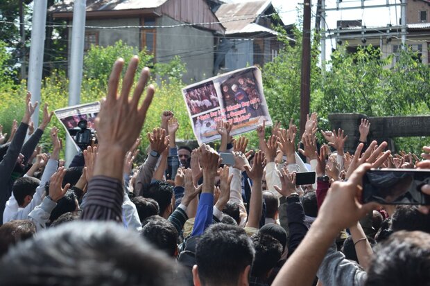 راهپیمایی هزاران نفر از مردم «کشمیر» به مناسبت روز قدس + تصاویر