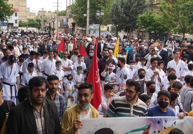 راهپیمایی با شکوه روز جهانی قدس در مشکین دشت