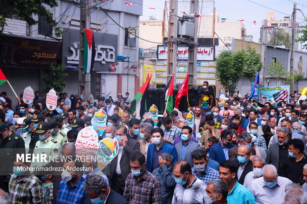 راهپیمایی باشکوه روز قدس در ورامین