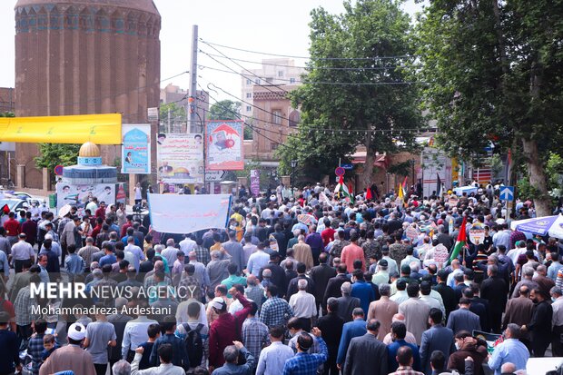 راهپیمایی باشکوه روز قدس در ورامین