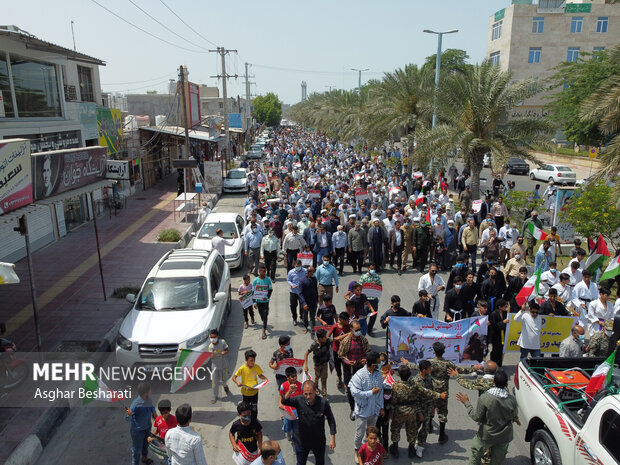 راهپیمایی روز قدس قشم