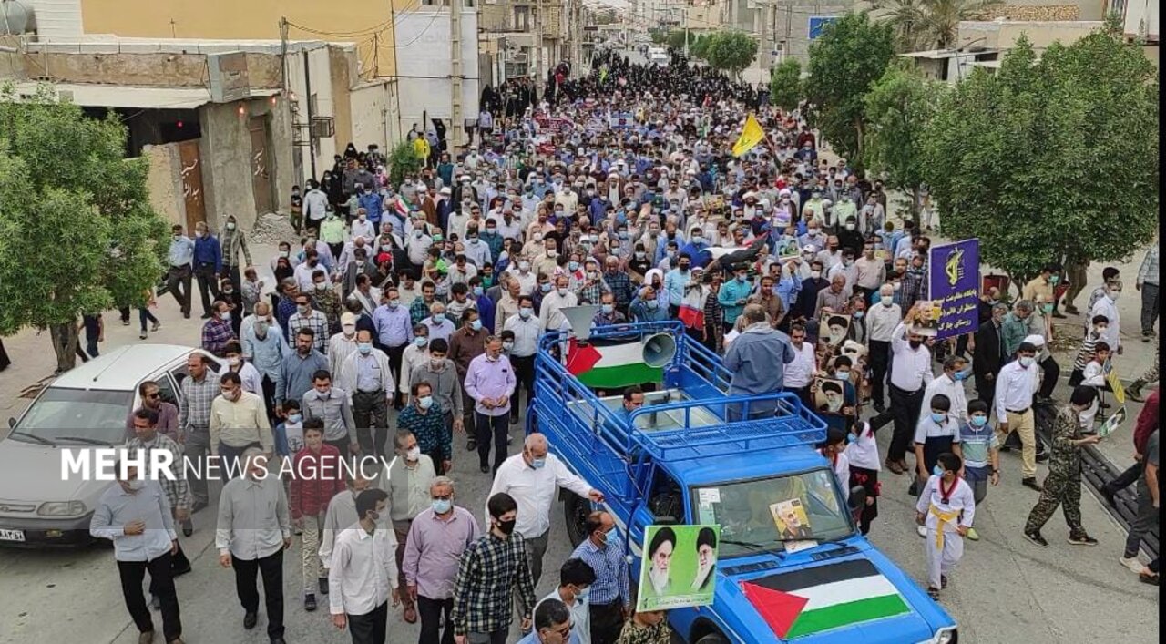 راهپیمایی روز جهانی قدس در شهر خورموج