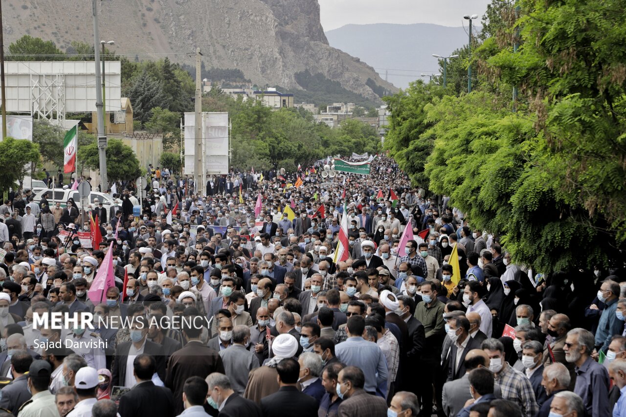تقدیر از حضور پرشکوه مردم خراسان جنوبی در راهپیمایی روز قدس