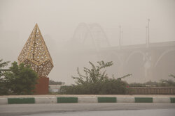 آسمان برخی از نقاط خوزستان گرد و خاکی می‌شود