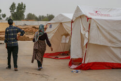 توزیع بیش از هزار و ۵۰۰ تخته چادر در مناطق زلزله زده غرب هرمزگان