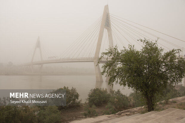 آسمان خوزستان تا چهارشنبه غبارآلود می ماند