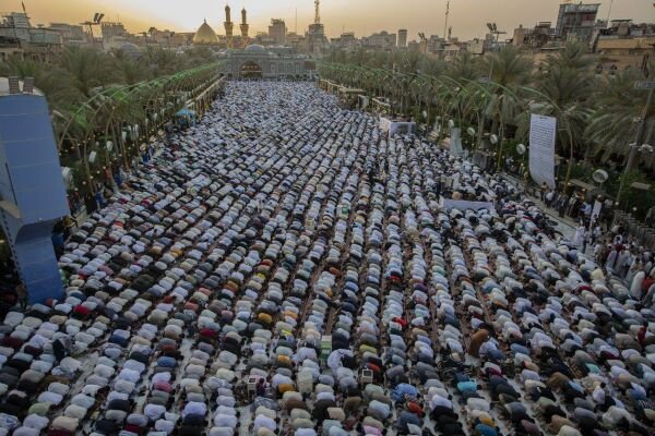 برگزاری باشکوه نماز عید فطر در «حرمین شریفین» + تصاویر