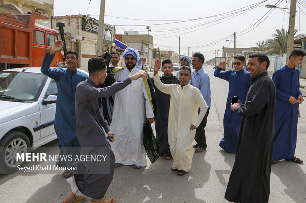 مراسم دید و بازدید عرب های خوزستان در روز عید فطر