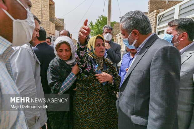 بازدید از مناطق سیل زده روستای سیدمیرزا یزد