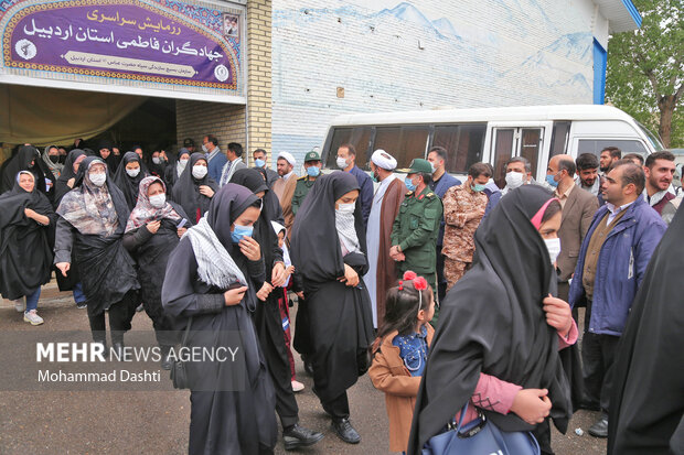 رزمایش سراسری جهادگران فاطمی در استان اردبیل