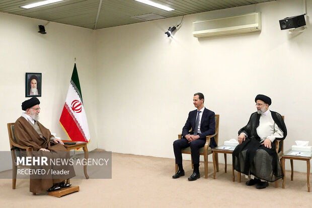 لقاء الرئيس السوري بقائد الثورة في طهران 