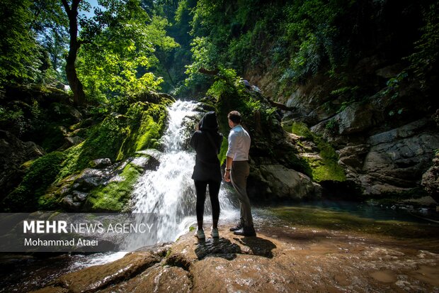 Seven Shirabad waterfalls in Golestan province