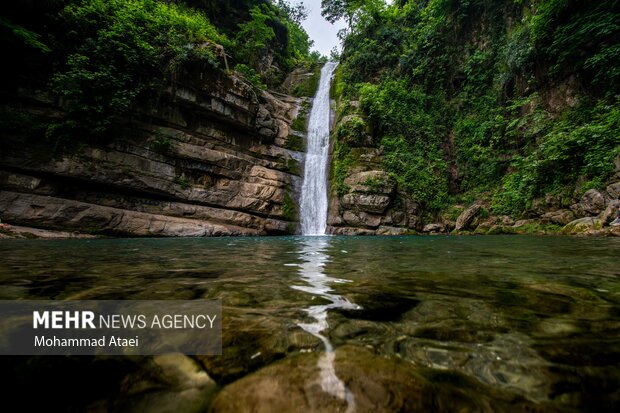 Seven Shirabad waterfalls in Golestan province