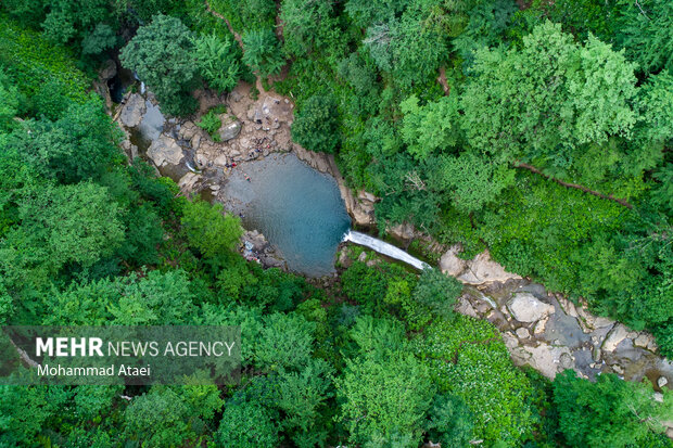 Seven Shirabad waterfalls in Golestan province