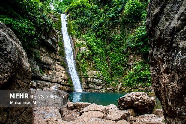 Seven Shirabad waterfalls in Golestan province