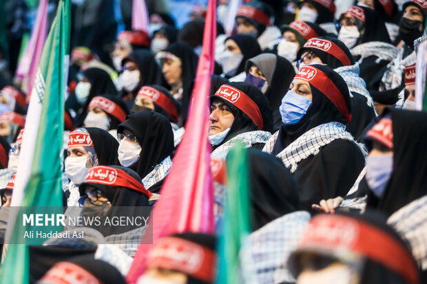 گردهمایی سه هزار نفری جهادگران سپاه پاسداران انقلاب اسلامی با عنوان «رزمایش جهادگران فاطمی» صبح روز سه شنبه ۲۰ اردیبهشت ماه ۱۴۰۱ با حضور سرلشکر حسین سلامی فرمانده کل سپاه پاسداران، سردار حسن حسن زاده فرمانده سپاه محمد رسول الله سپاه پاسداران در سالن ورزشی امام علی (ع) برگزار شد