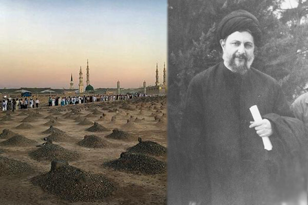 بقيع،قبرستان،موسي،صدر،اطراف،ديدار،برادر،امام،قبور،سرور،شاهزا ...
