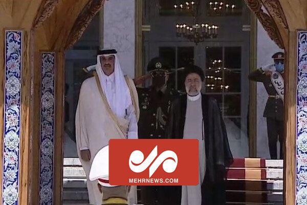 امیر قطر کا تہران میں باقاعدہ استقبال